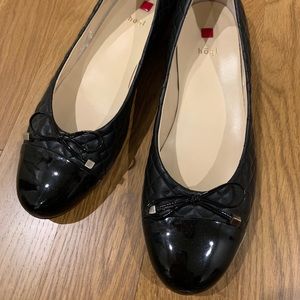Hogl black ballerina shoes size 10.5